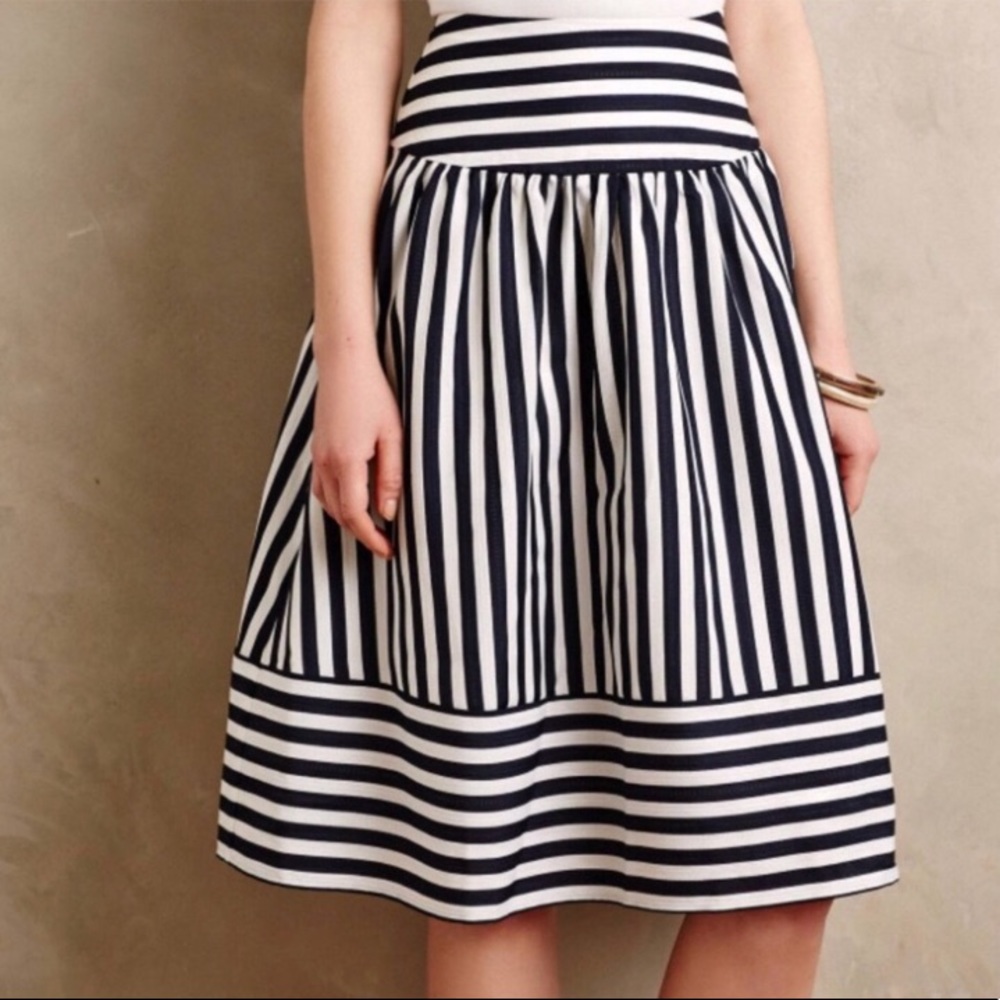 NWT Anthropologie Maeve Striped Skirt